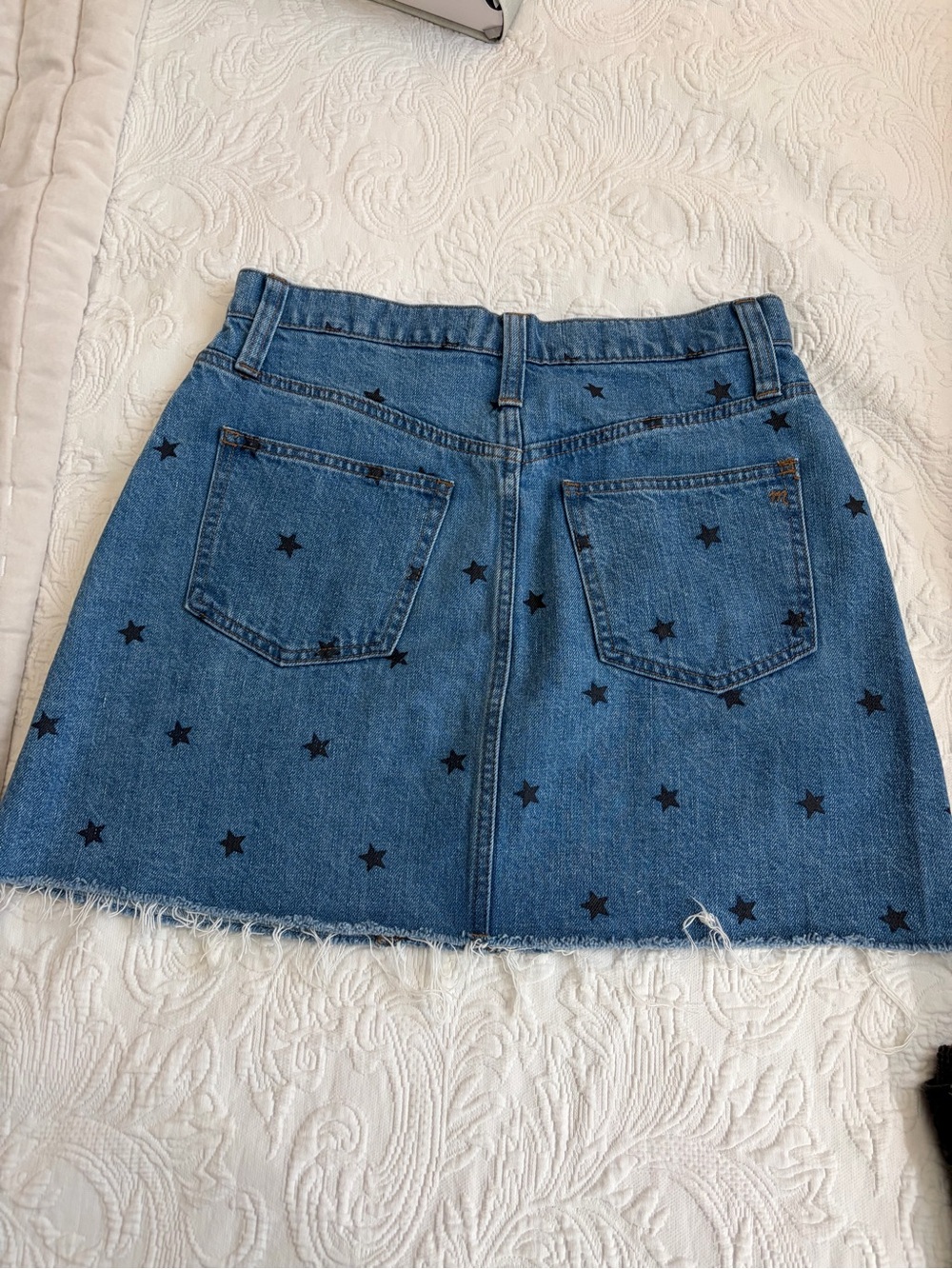 Madewell 27 Denim Star-Print Mini Skirt in Blue - Picture 2 of 3